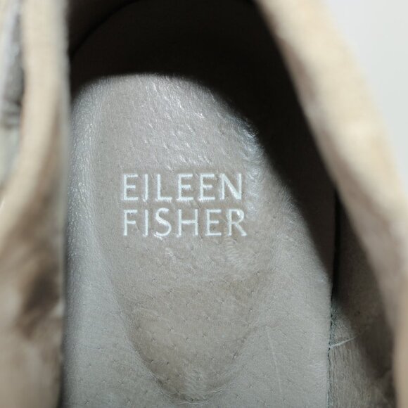 Eileen Fisher Womens Rein Boots Size 8 Tan Suede Low Block Heel Comfy Booties - Picture 8 of 11